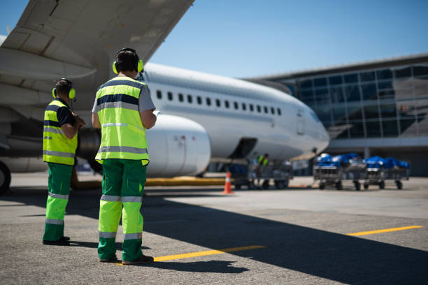 agent de piste à l’aéroport