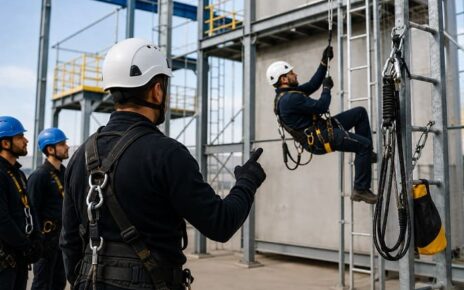 Formation pratique au travail en hauteur avec harnais antichute