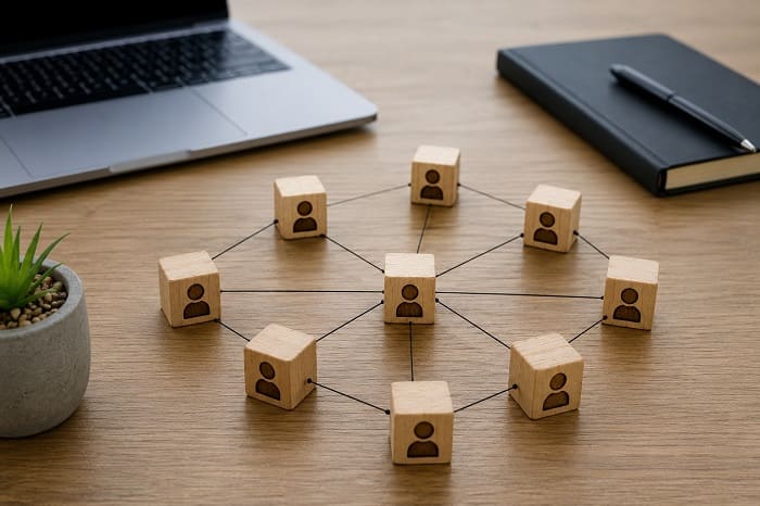 Réseau de liens illustrant le netlinking en Belgique